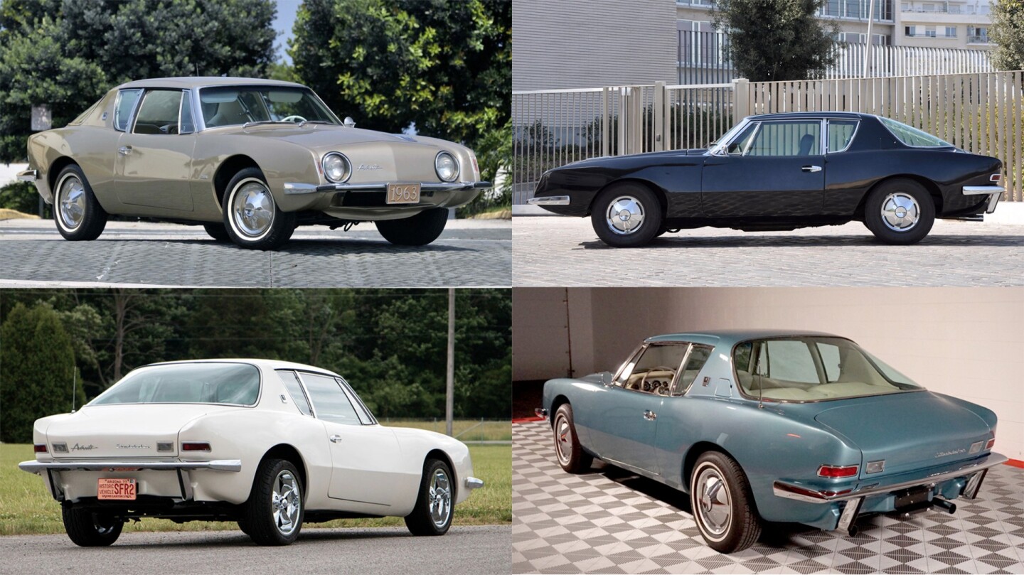 The Studebaker Avanti is a cult car in American automotive circles, a serious perfromance car which became a last gasp attempt at innovation by the ailing Studebaker brand to get with the times. The lightweight fiberglass-bodied Avanti was blessed with Studebaker's 289 cu. in. (4,737 cc) V8 tuned to deliver 240 hp (179 kW) in its initial R1 configuration, but the optional R2 package added a Paxton supercharger for 290 hp (216 kW). This promotional film made by the Studebaker factory documents the speed attempts which resulted in the car clocking 168.24 mph (270.76 km/h) in 1963. There's a history of the model in this video. The cars used to illustrate the model above have all sold at auction in recent times, with the car usually selling in the sub US$30,000 area, perhaps due to the number made.