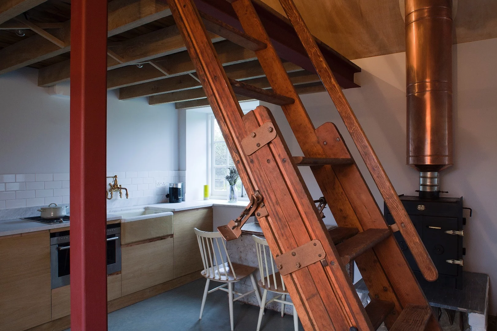 The renovation of the formerly dilapidated Ancient Party Barn was commissioned by digital designer John Sinclair and fashion designer Deborah Harvey