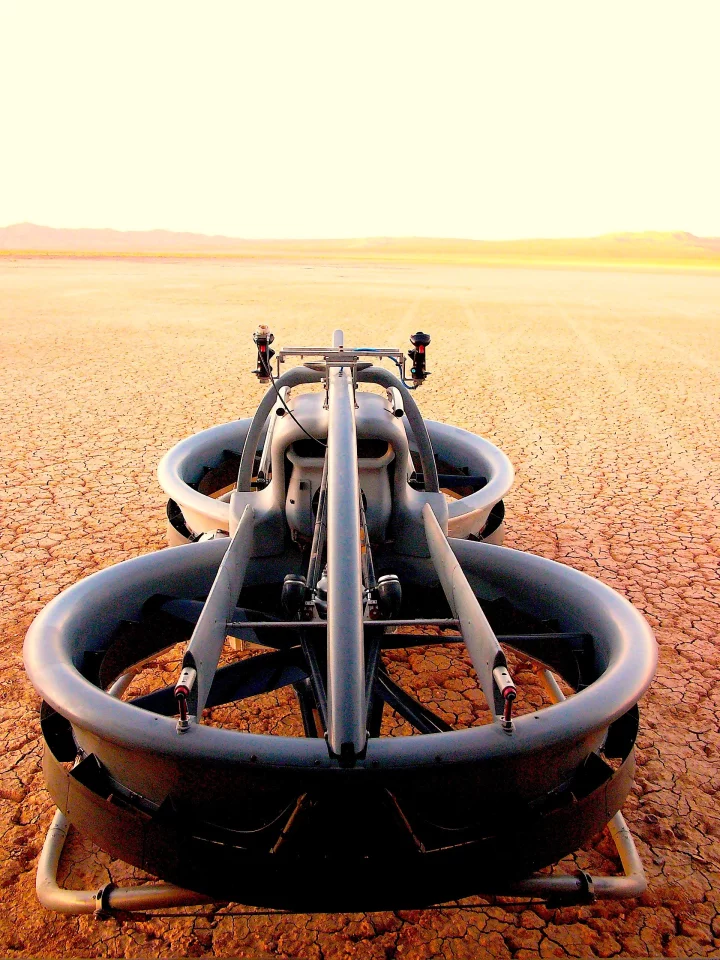 With carbon fiber rotors taking the place of wheels, the Aero-X will be able to take-off and land vertically without the need for a runway or forward speed (Photo: Aerofex)