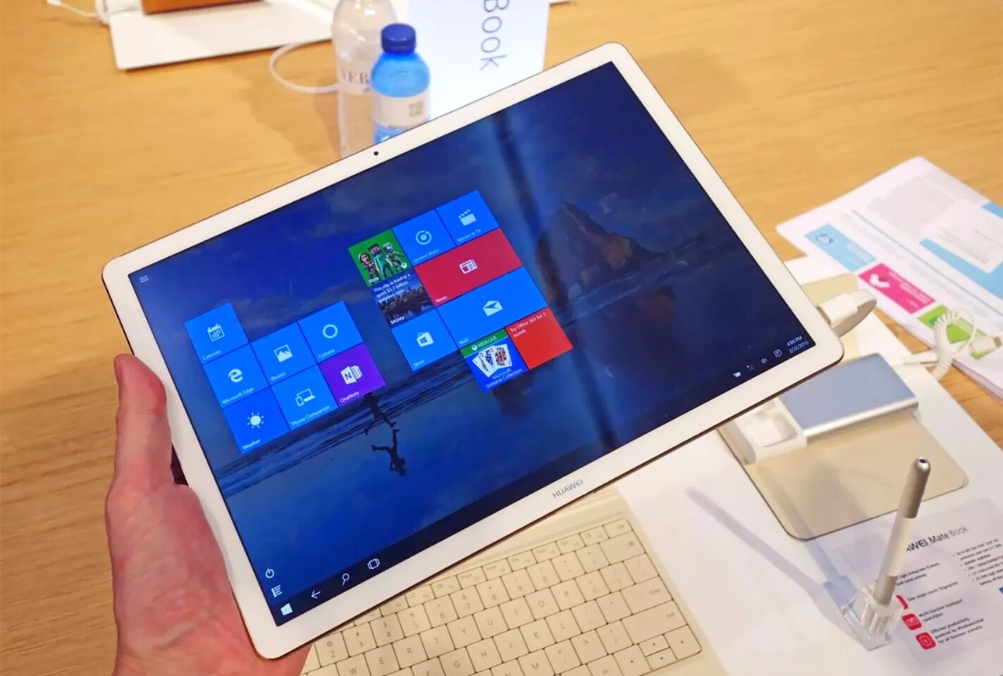 The tablet is incredibly light and thin for a full Windows PC, feeling more like an ARM-based mobile device
