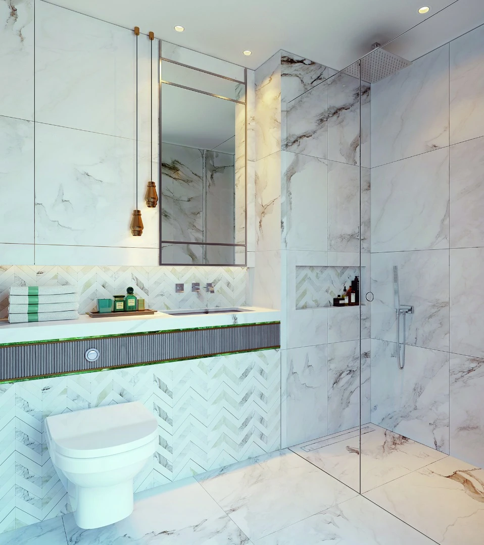 The apartments will feature "boutique" bathrooms