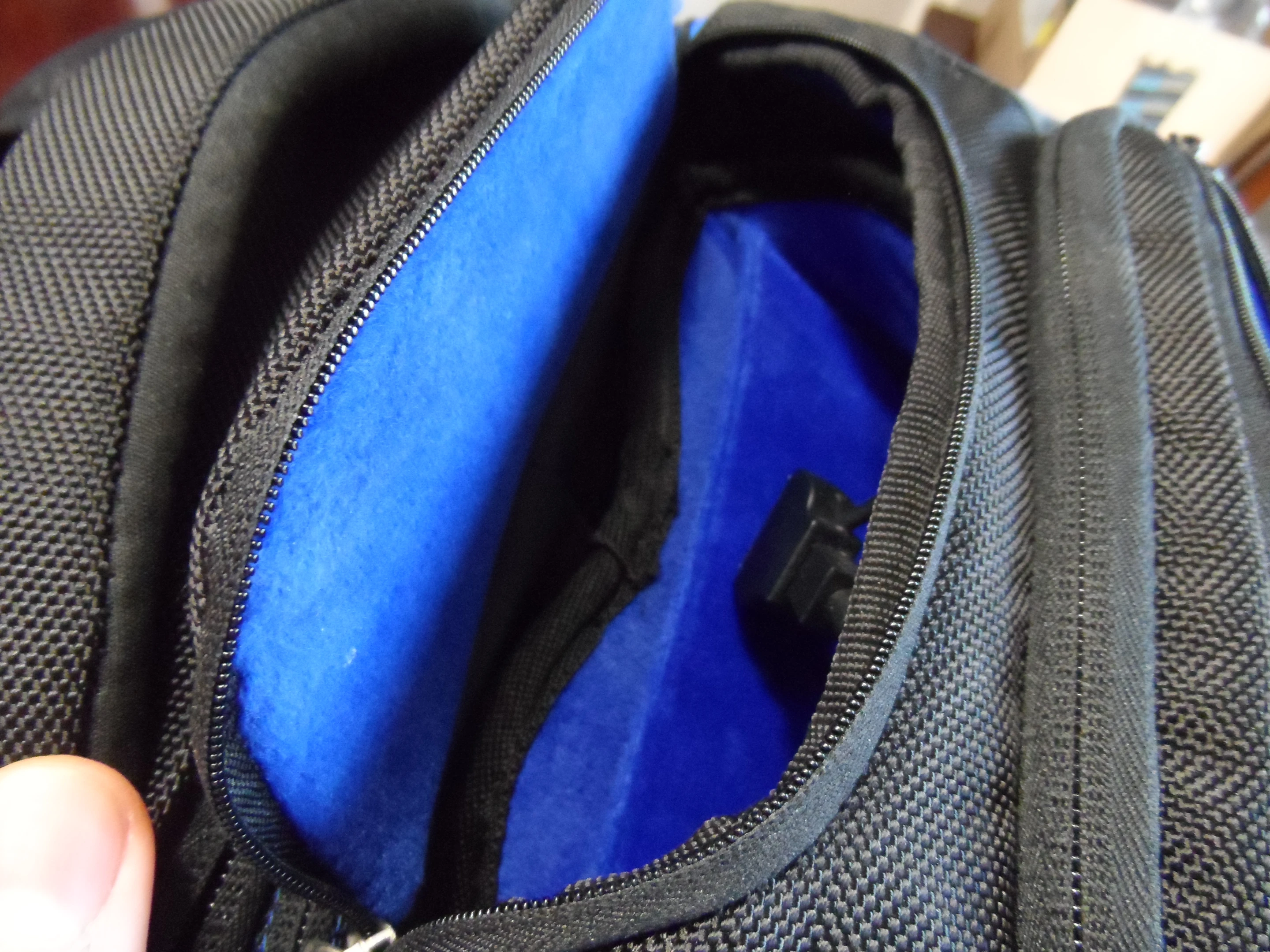 The protect pocket keeps smartphones and sunglasses safe