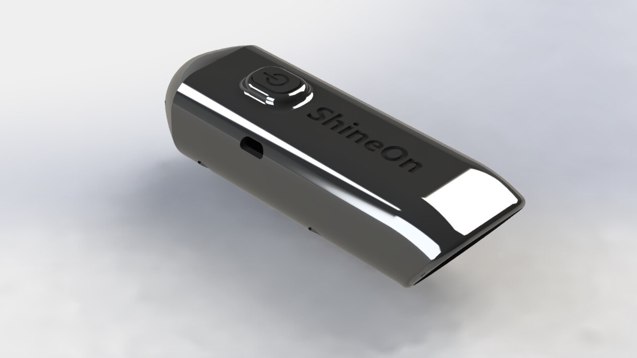 The Dual Beam's rear-facing light is shielded from shining into the rider's eyes