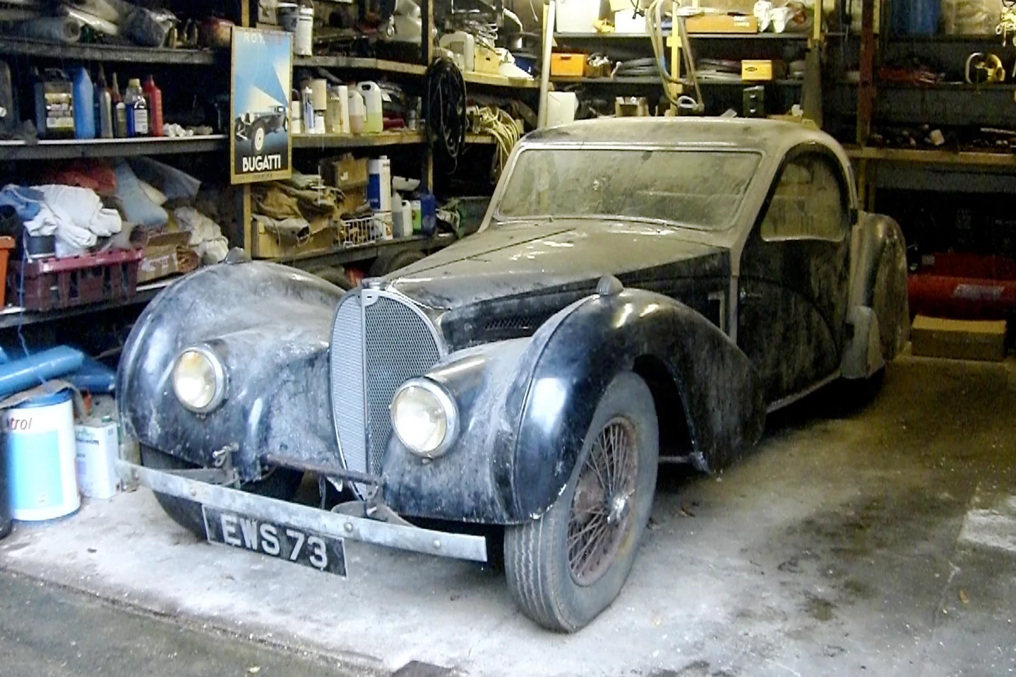 The “Barnfind of the decade” in 2009 was declared to be this Bugatti Type 57S. Rediscovered after 50 years, the car sold for €3,417,500 ($4,408,575) at a Bonhams auction in Paris.