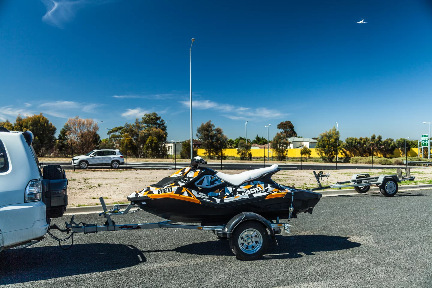 The Sea-Doo Spark on its small trailer (Photo: Loz Blain/Gizmag.com)
