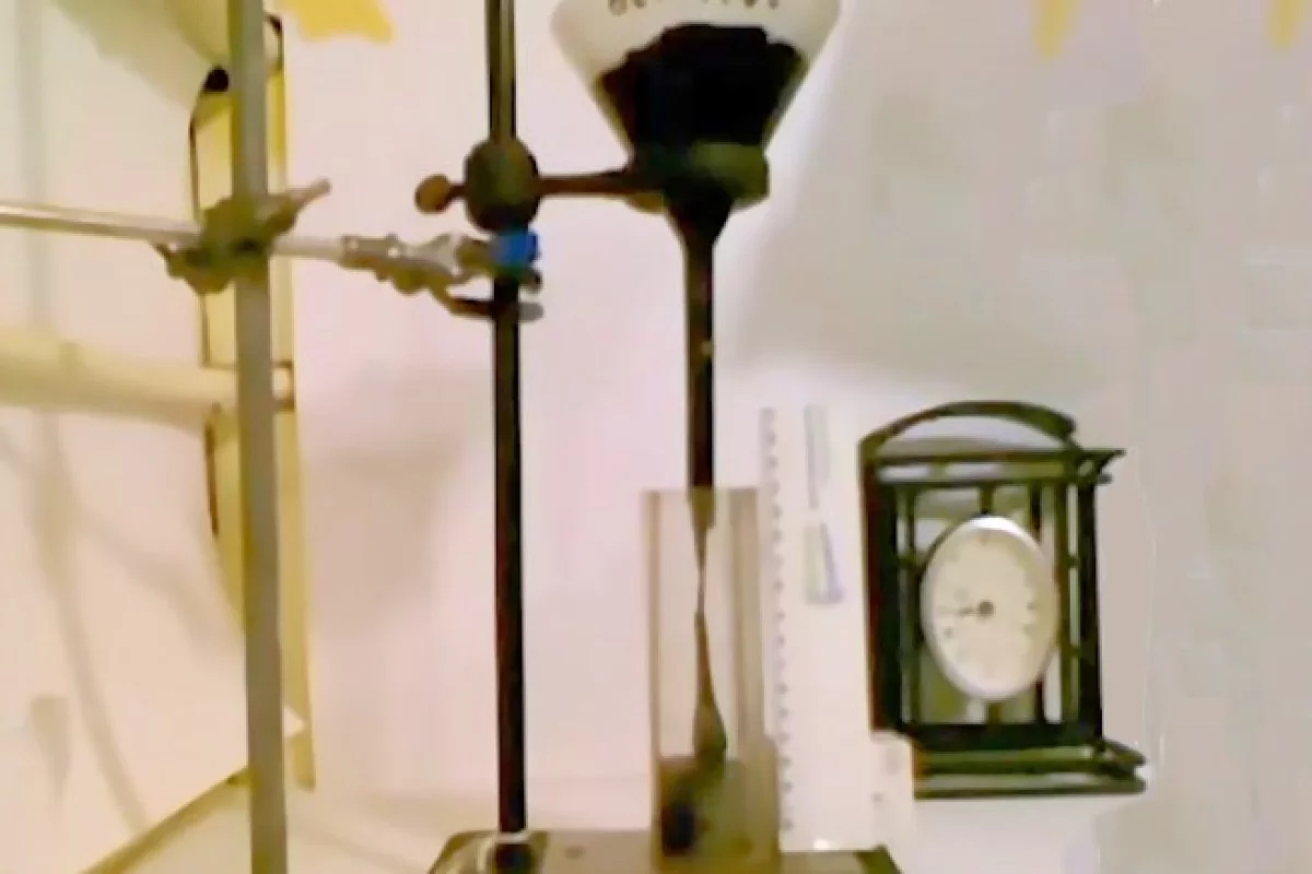 Pitch drop caught in the act of falling in the Trinity College experiment (Photo: Trinity College)