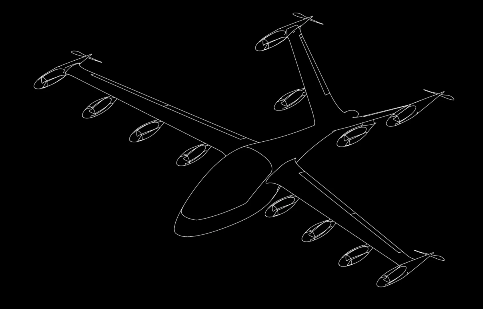 The Joby S2 VTOL tilt-rotor aircraft's rotors folded away in cruise configuration