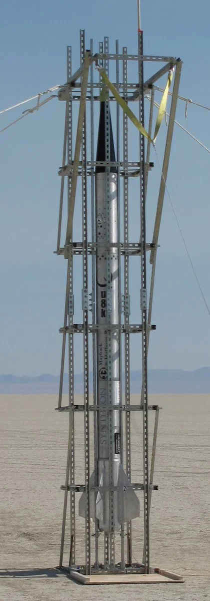 A custom launch tower was built for the Qu8k rocket (Photo: Gregory L. Mayback/ddeville.com)