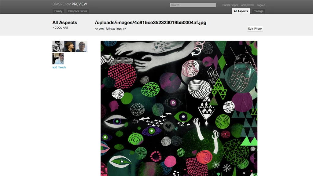 Diaspora screenshots