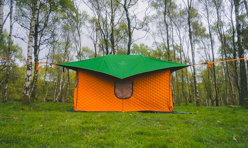 We like how the tent on top makes the Insulated Cabin look like a proper little house