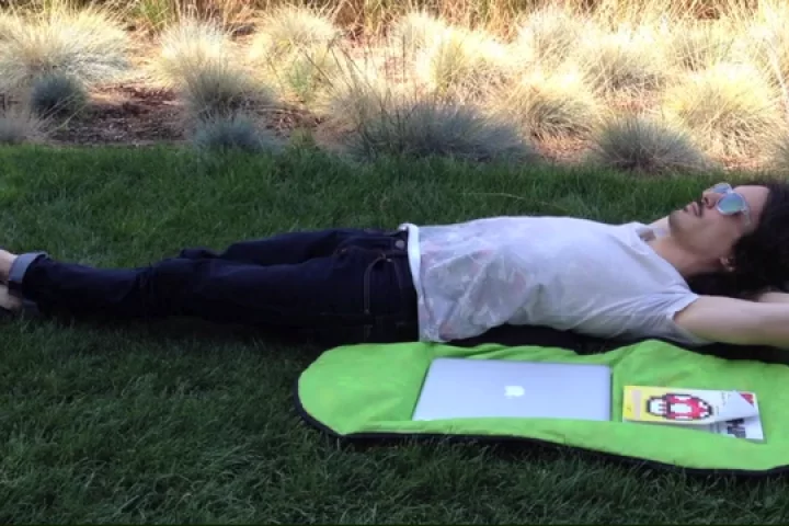 The Air Pakk features inflatable padding, converting quickly and easily to a travel pillow or air mattress