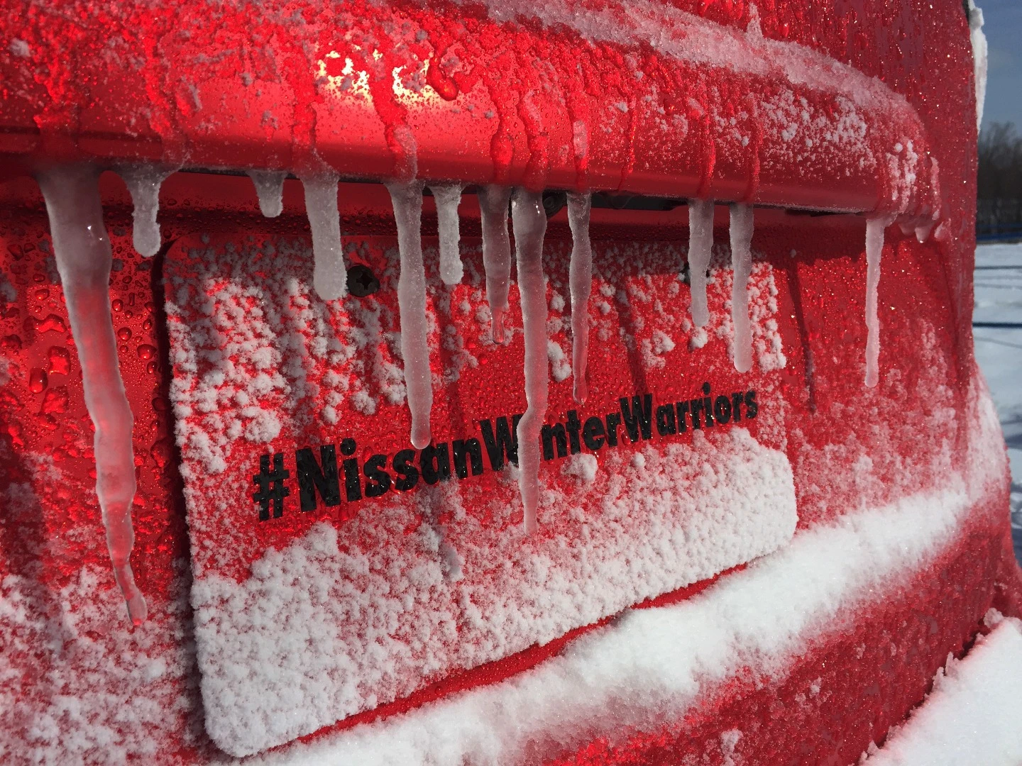 The Winter Warriors feature a custom red wrap and writing