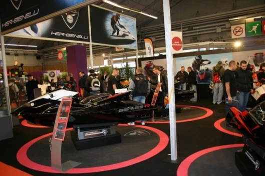 The HSR-Benelli Series-R on display at Salon Nautique de Paris earlier this month