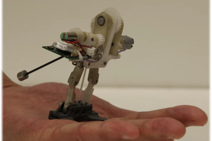 The tailbot, a running, jumping mobile sensor that can maneuver in mid-air with its tail (Photo: Jianguo Zhao)