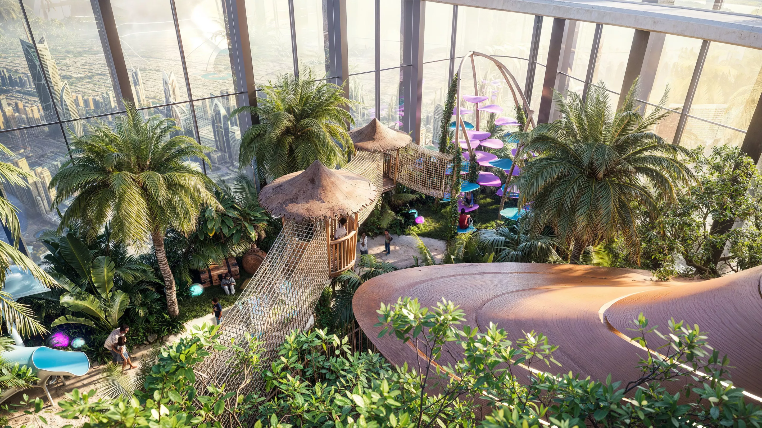 The Tiger Sky Tower will include a rainforest area offering a lush escape from Dubai's heat
