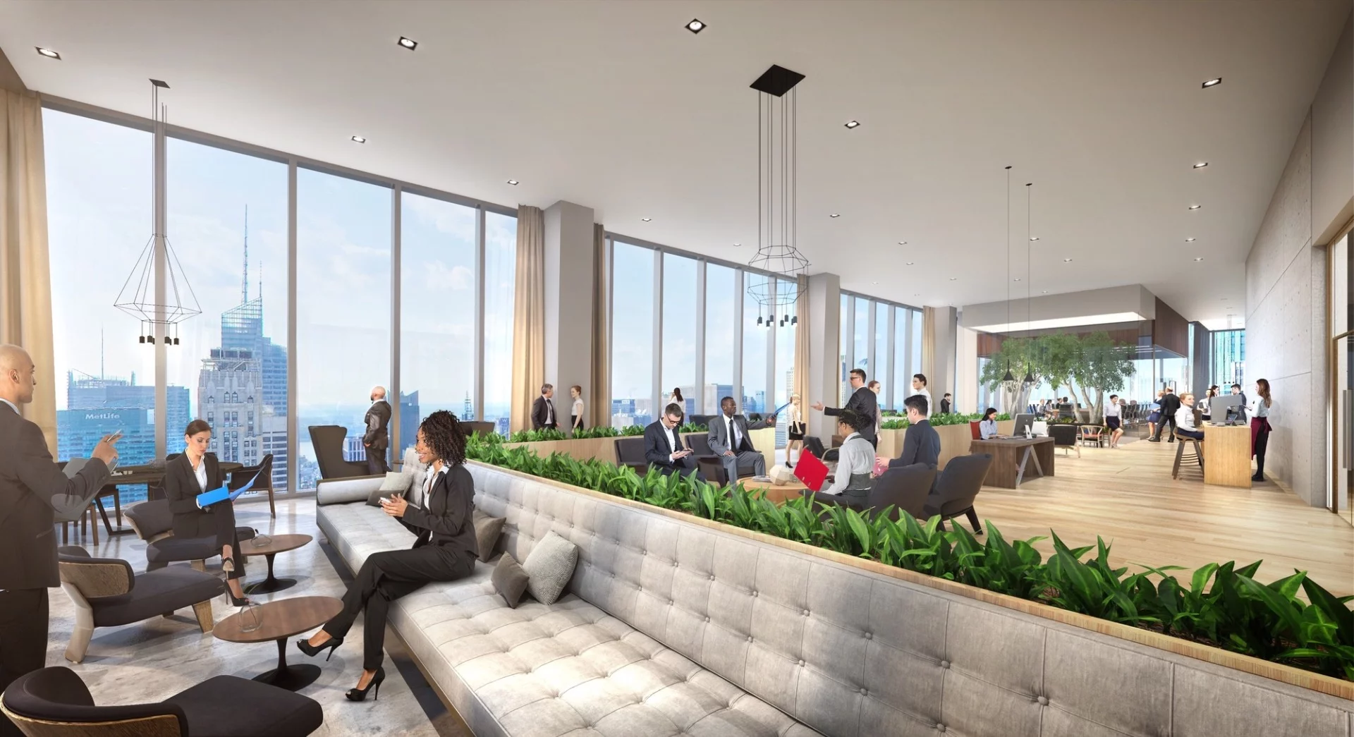 Primarily an office building, One Vanderbilt includes 58 floors of office space