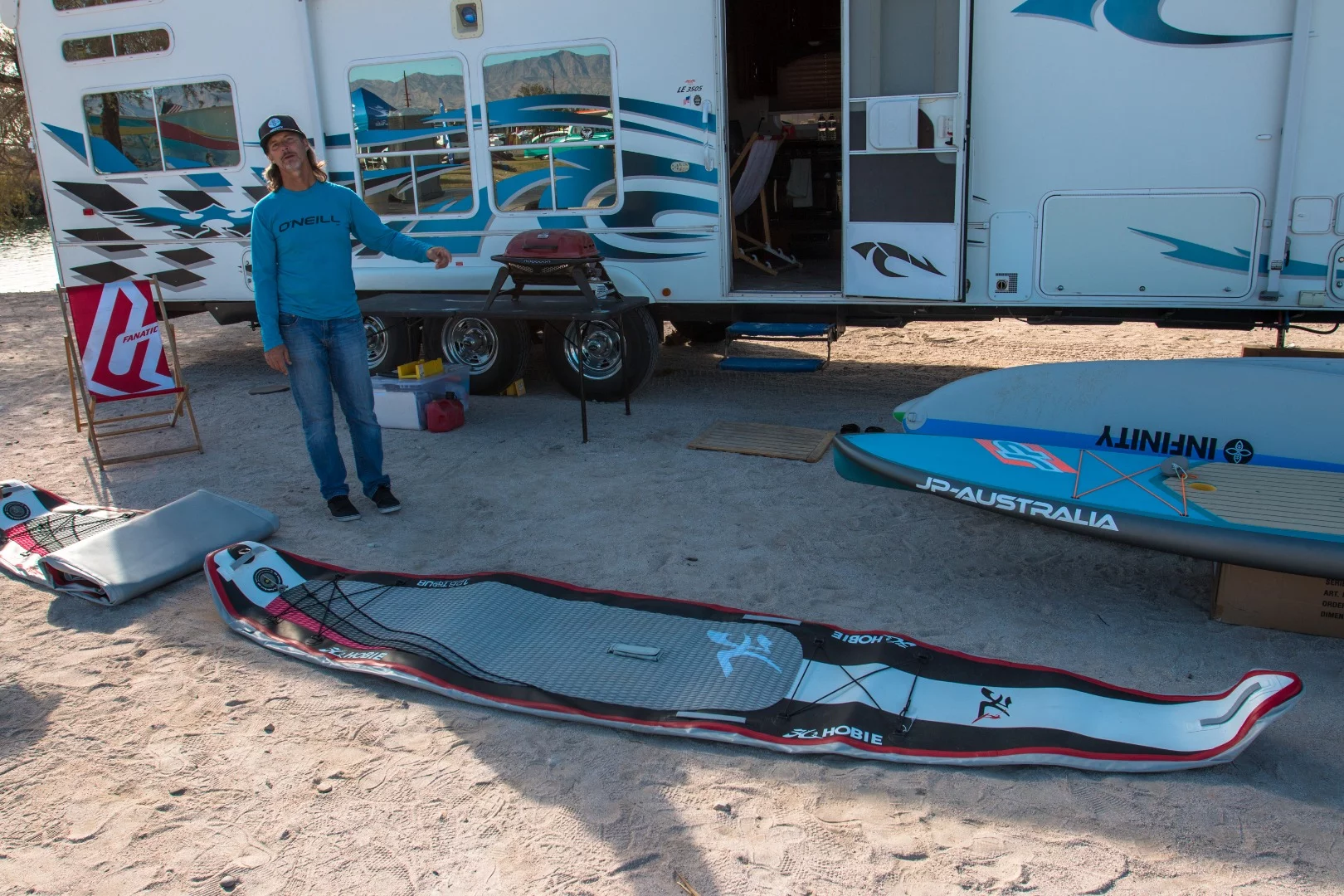 Hobie's ultra-portable inflatable stand-up paddleboards take up next to no room in the trunk