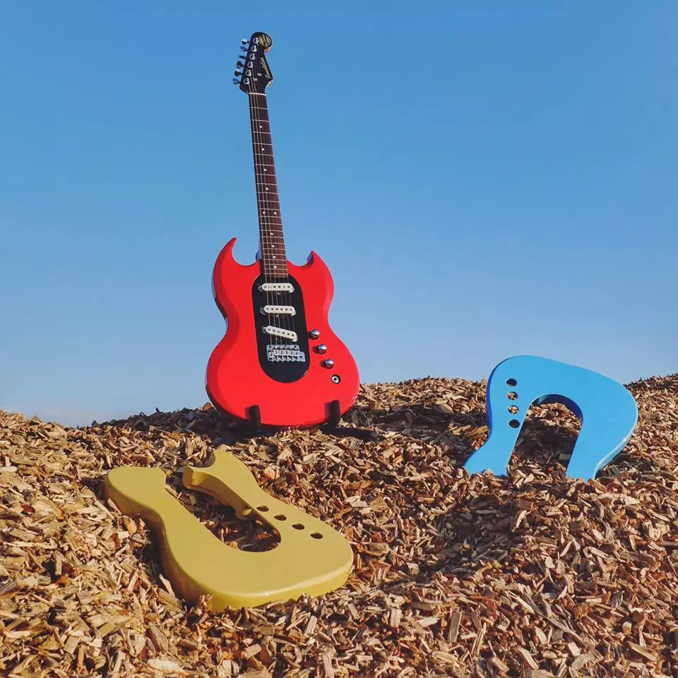 The Revolution guitar system allows players to change style or tone by swapping out core and outer body modules