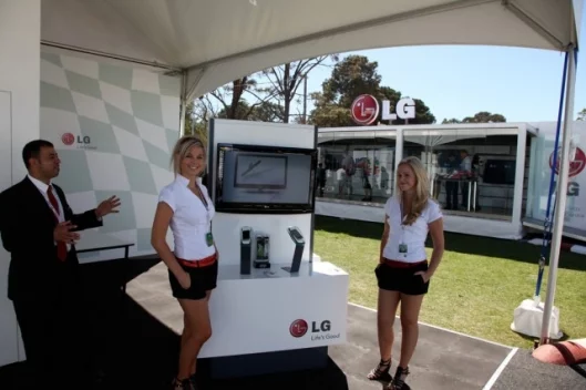 LG's Arena phone at the F1GP