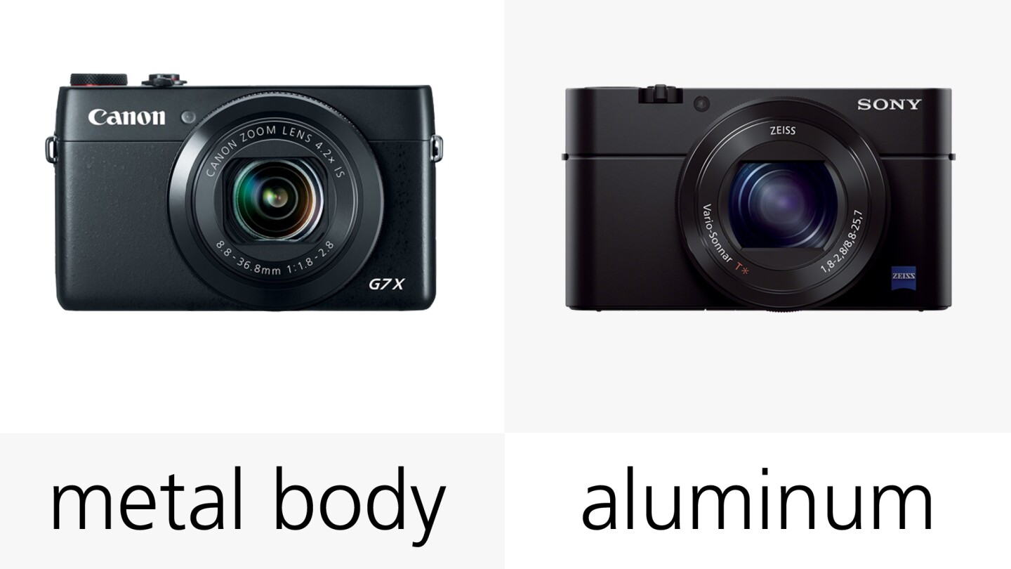 Metal bodies mean the Canon G7 X and Sony RX100 III will both feel like solid pieces of kit