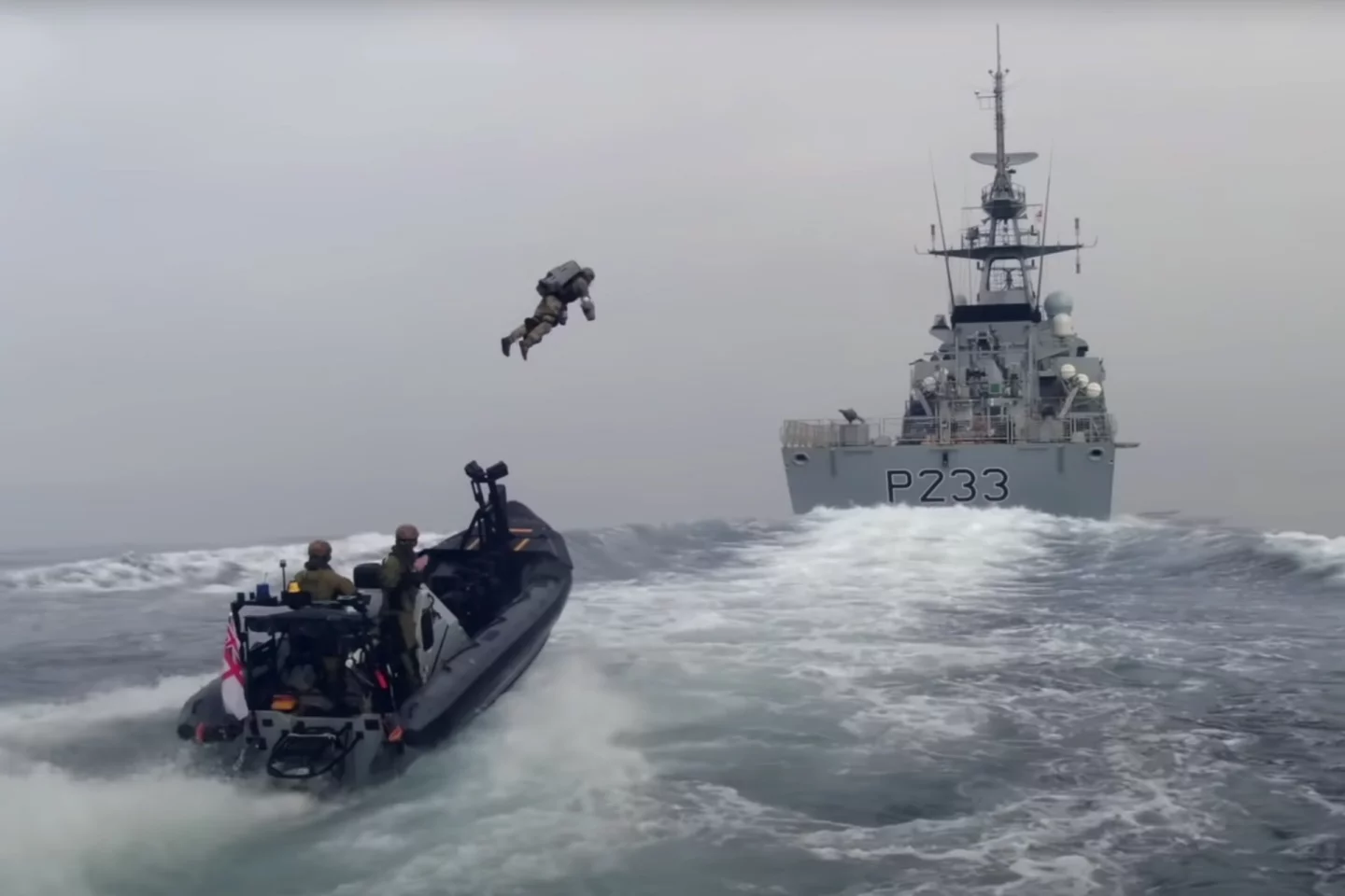 The UK's Royal Marines put the Gravity jet suit to "very successful" use in ship boarding demo exercises