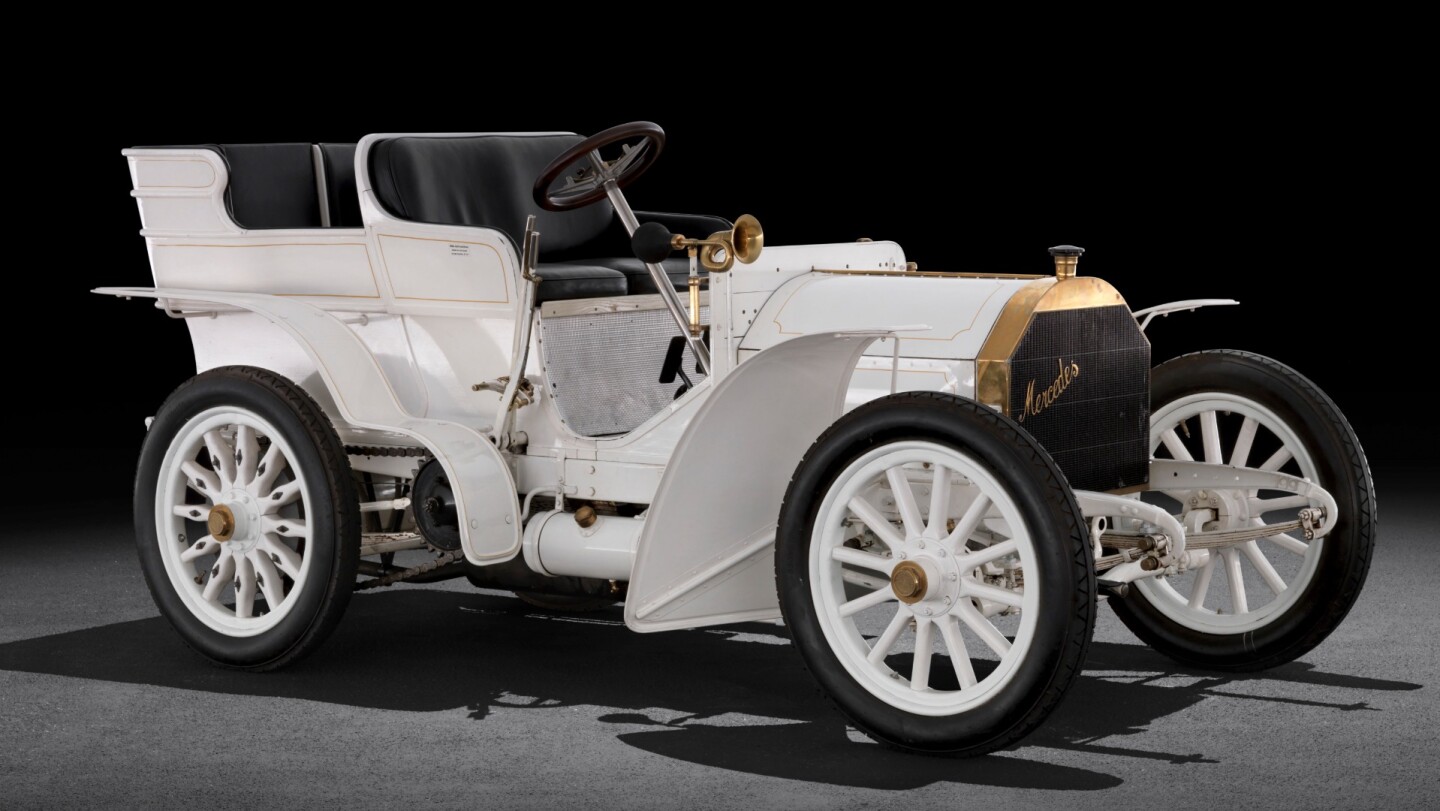 The Mercedes 35 hp of 1901 is often referred to by automotive scribes as the first modern motorcar. It's the first time the Mercedes name appears in automobile production, though the instigator of the car, Austrian diplomat and entrepreneur Emil Jellinek, did have a prestige auto dealership in Nice which used the Mercedes name prior to this car. In owning a prestige car dealership and running a racing team to promote his wares, Jellinek had a few ideas he wanted to try and he negotiated with DMG to produce him 34 cars to his basic design and specification. The car was designed by Wilhelm Maybach and Paul Daimler to Jellinek's requirements.