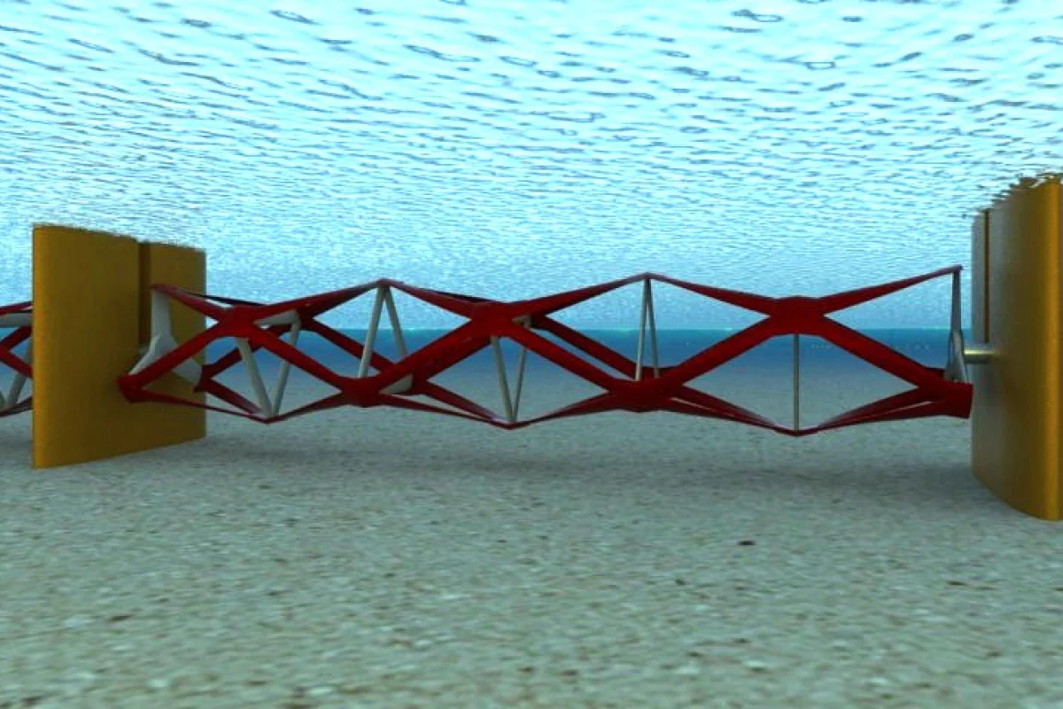 Kepler Energy's Transverse Horizontal Axis Water Turbine (THAWT) uses a stressed truss configuration