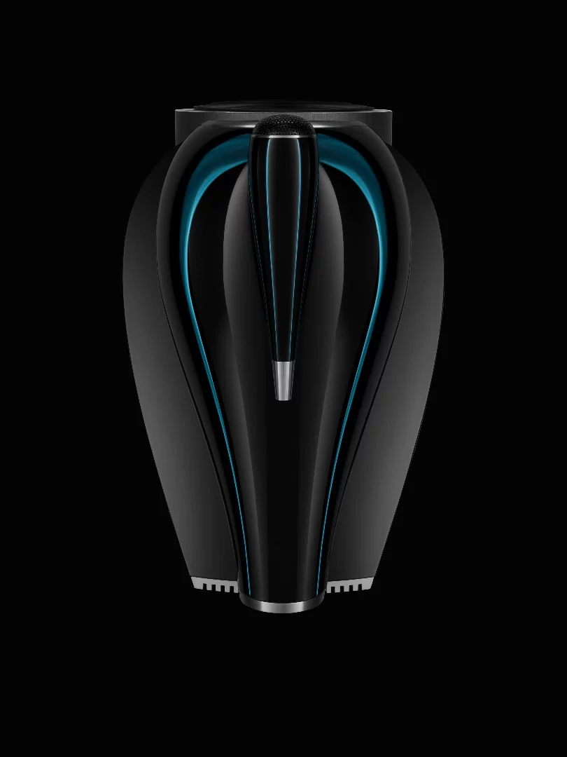 The 800 D3's computer-modelled Continuumcone, aluminum Turbine head and solid body tweeter are all the same size as thesystem on the D2