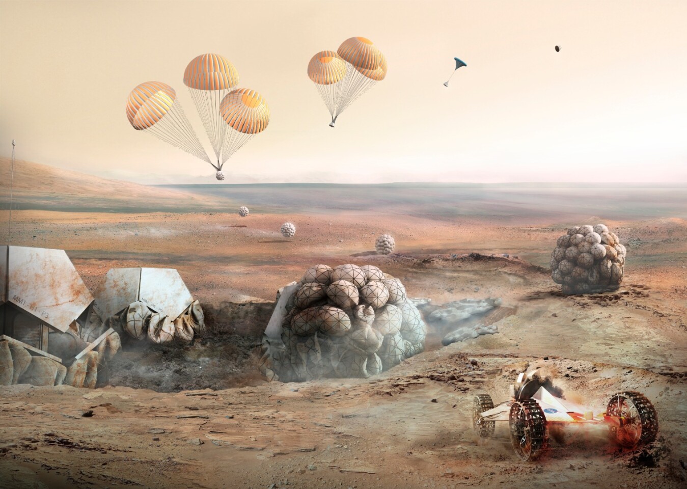 Foster + Partners designs robotbuilt 3Dprinted Mars shelter