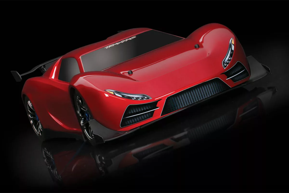 The Traxxas XO-1 is an all-wheel-drive electric radio-controlled car, with a claimed top speed of over 100 mph