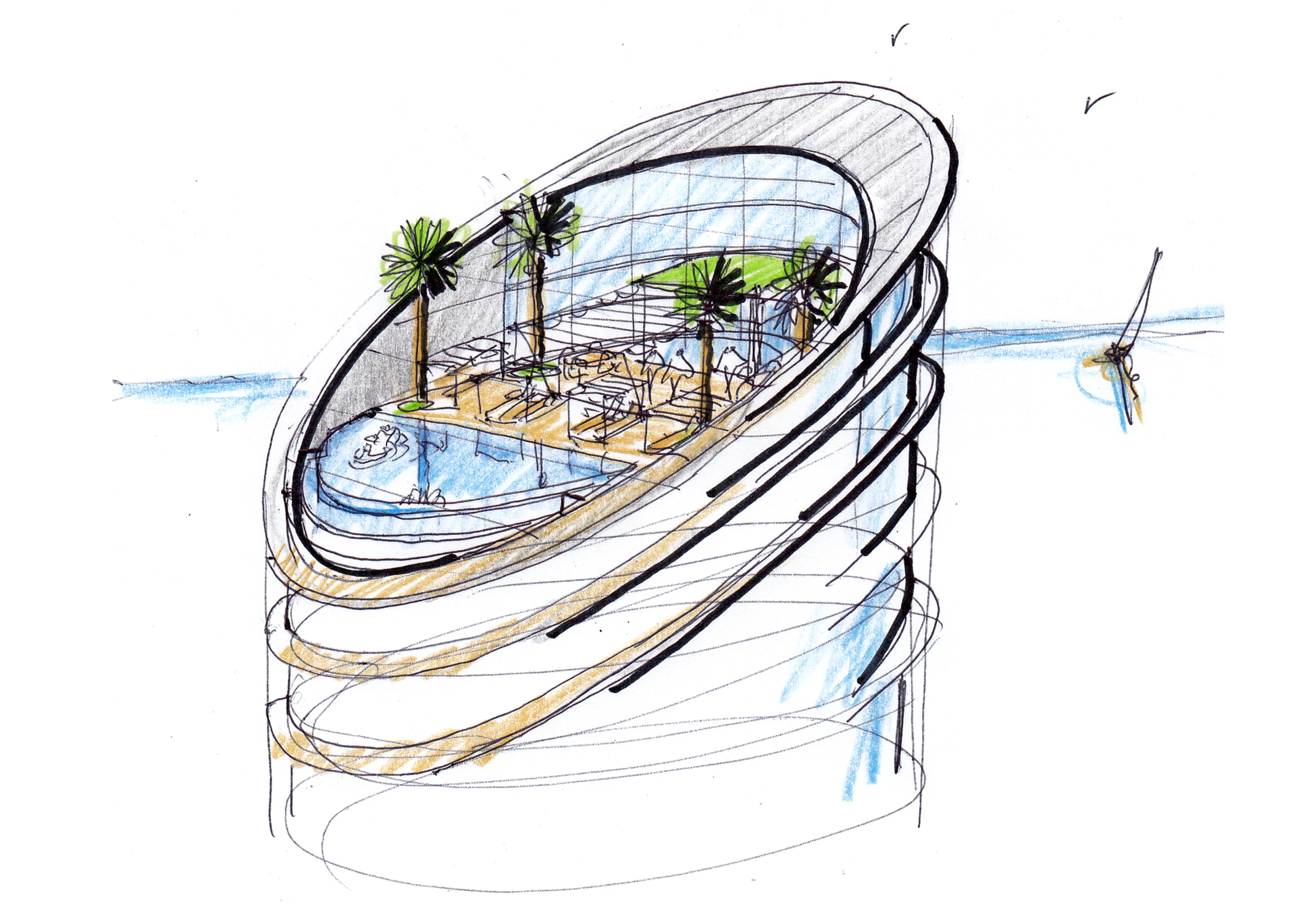 Barcelona Island's luxurious penthouse