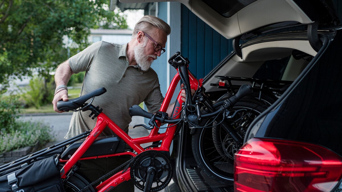 Folds down to easily fit in a car without removing any wheels
