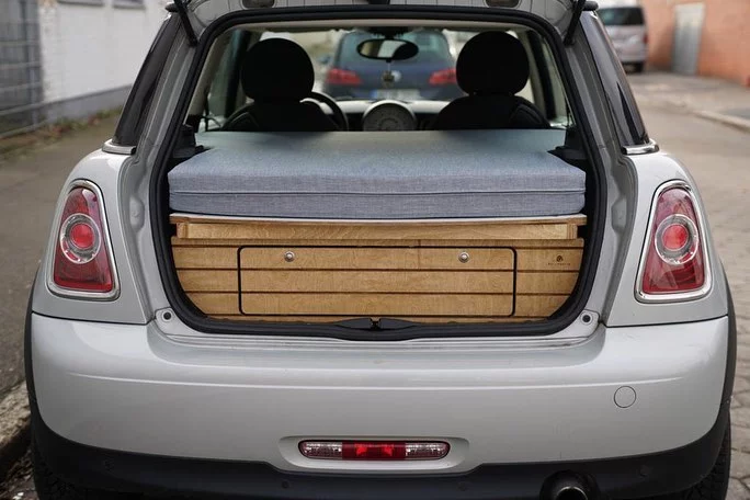 A Bullifaktur Mini Cooper camper? Yep.