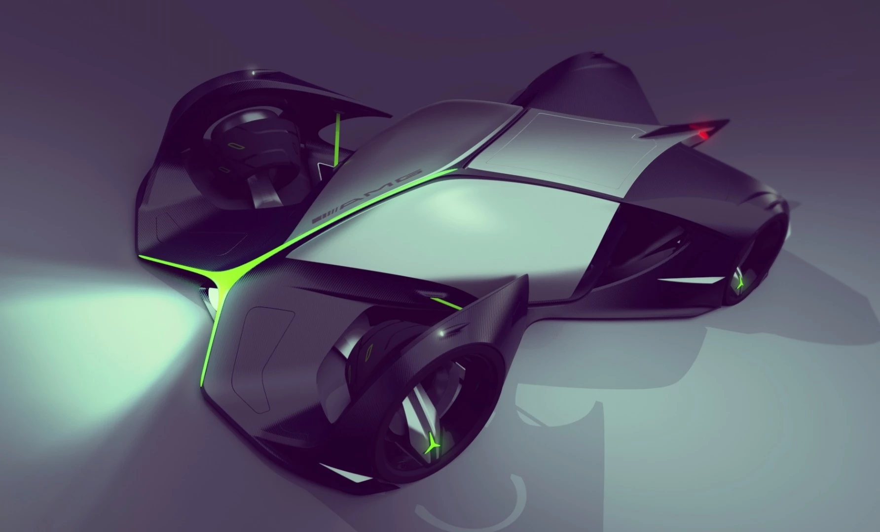 The Mercedes AMG NEURAURA is controlled by the driver's mind, rather than a steering wheel and pedals