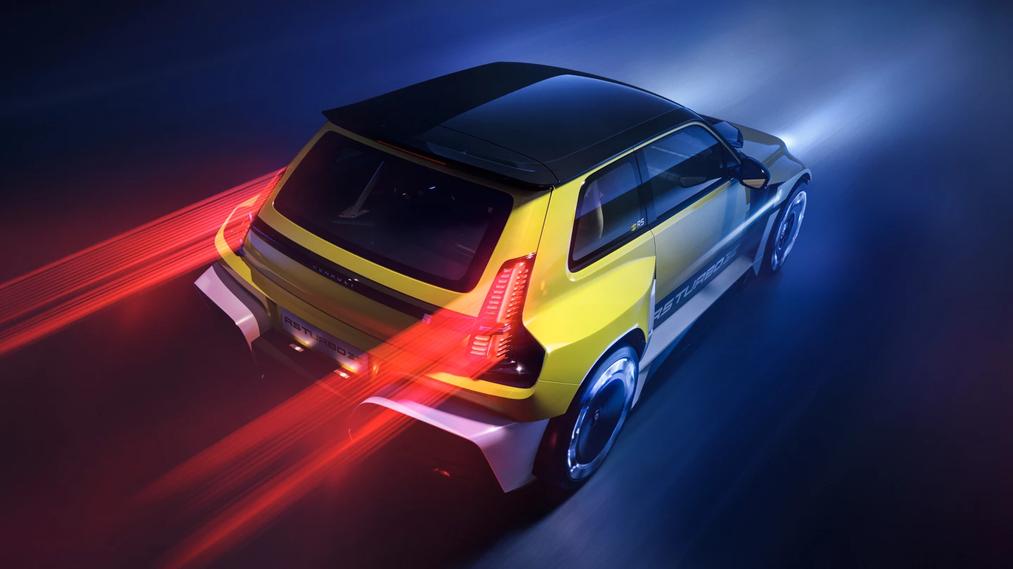 Renault promises the in-wheel motors that produce a blistering 3,540 lb.ft of torque and 536 hp of 'immediate power' will feel every bit like its exhilarating 1980 Turbos