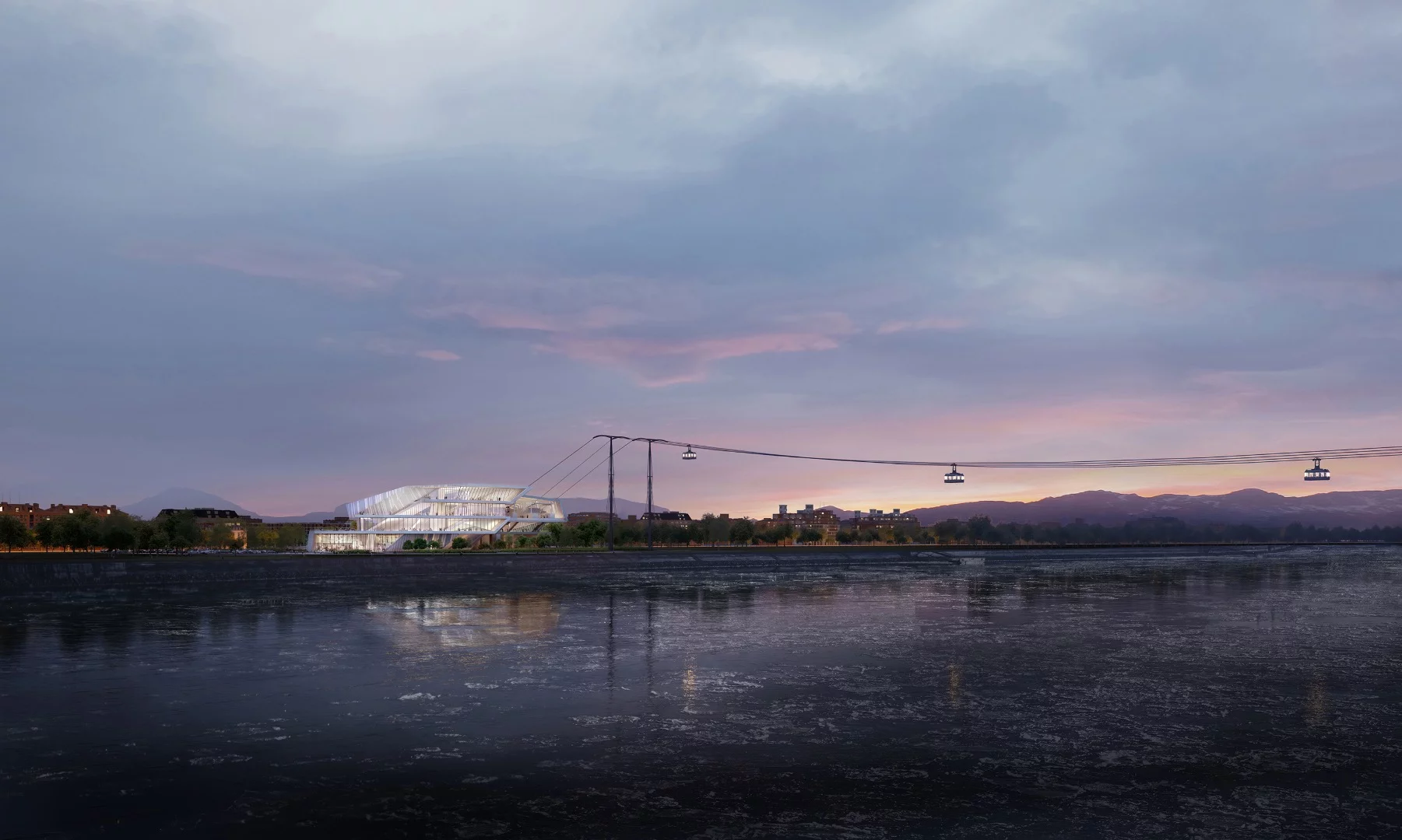 The Blagoveshchensk Cable Car Terminal will be located next to the Amur River that flows between the Russian city of Blagoveshchensk and China's Heihe