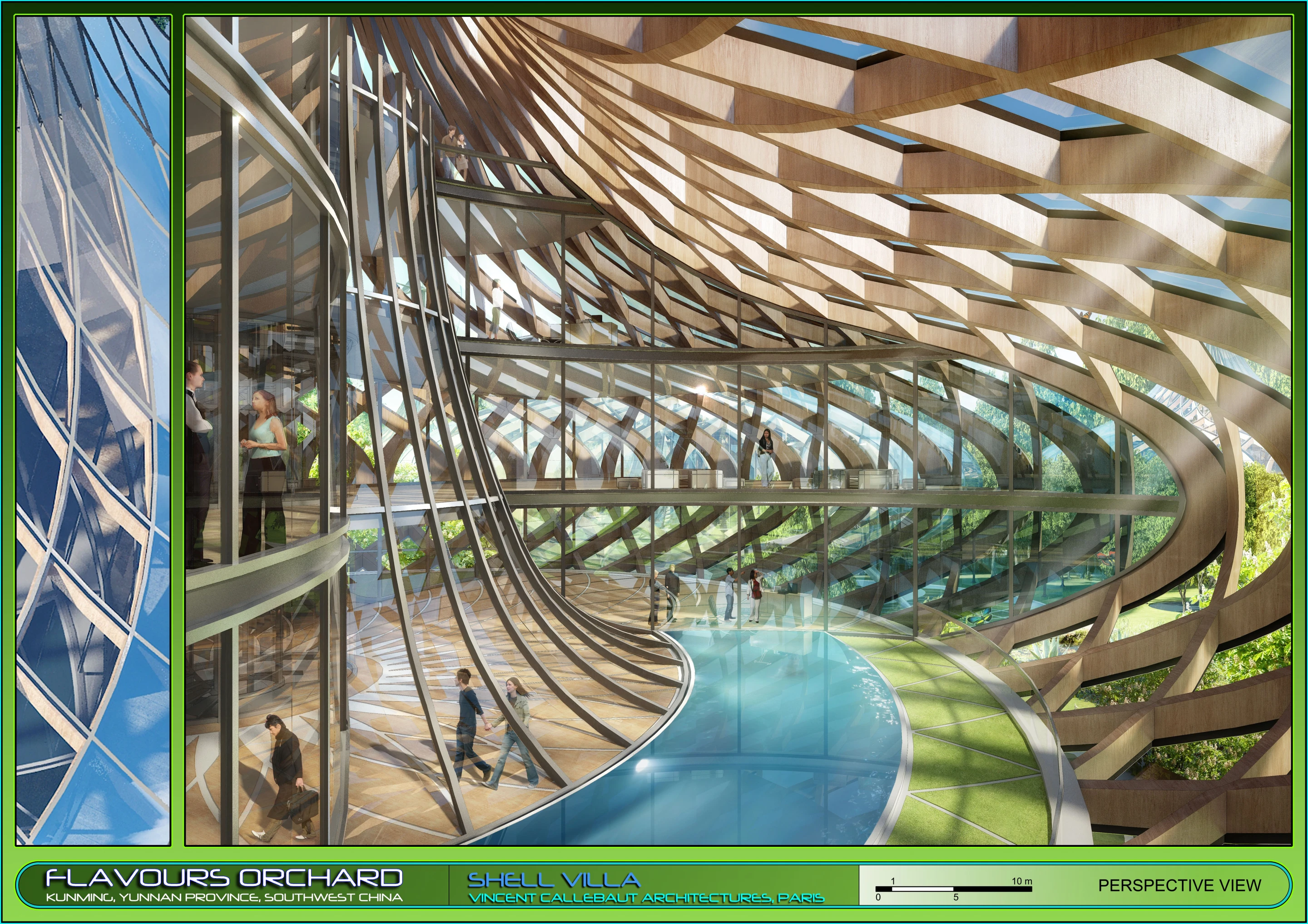 Shell Villa main interior view (Image: Vincent Callebaut Architectures)