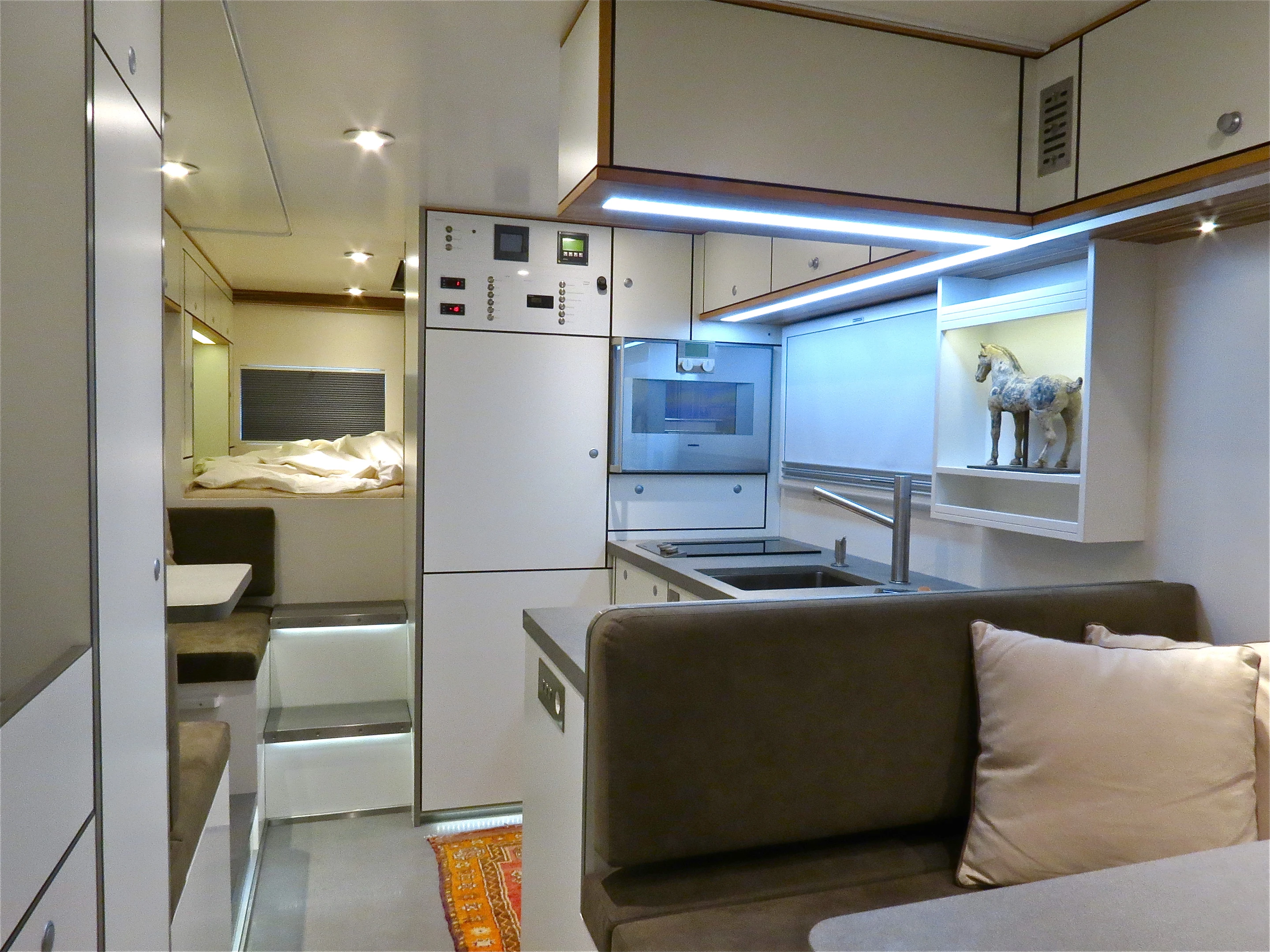 The Action Mobil has two convertible dinette sets