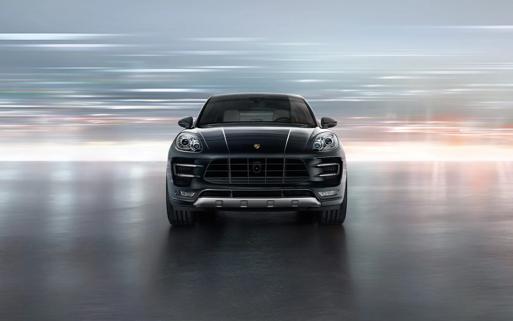 Macan Turbo highlighting the air intakes