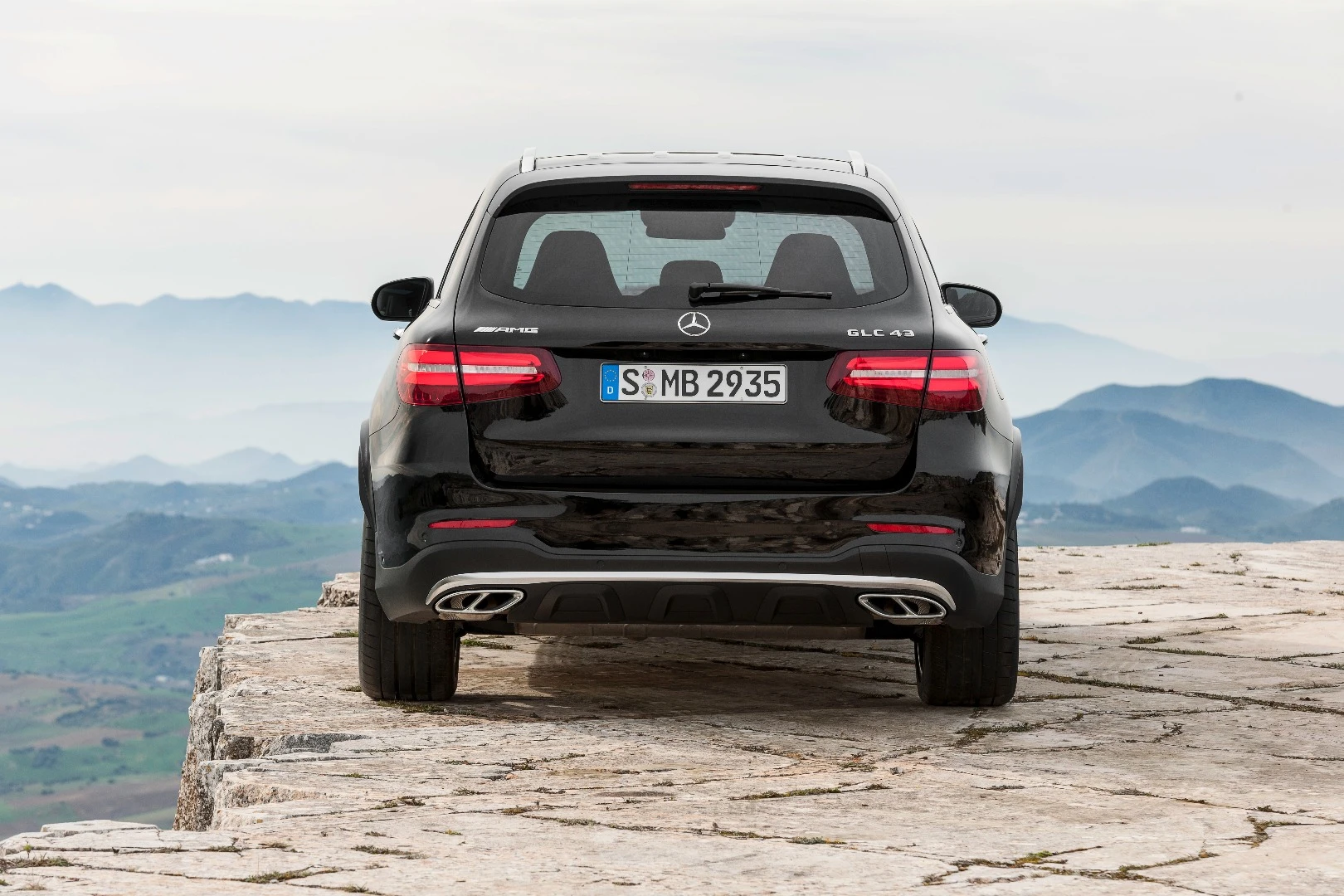 Quad exhaust pipes and a unique rear diffuser are new to the GLC