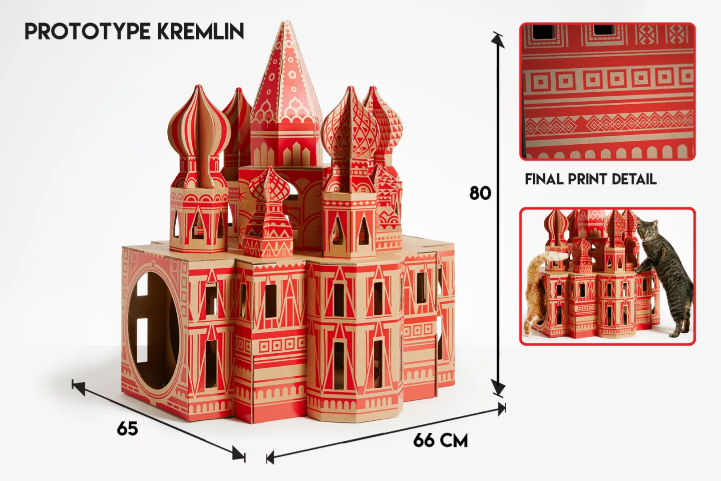The St. Basil's Basilica in the Kremlin pet playhouse