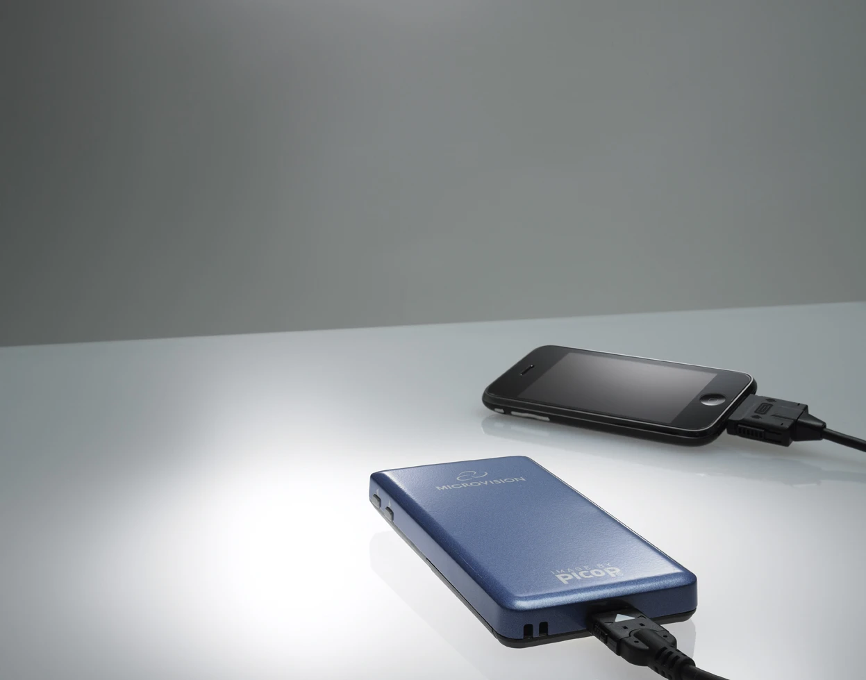 The Microvision SHOWWX laser pico projector enables widescreen quality display of images directly from a mobile device