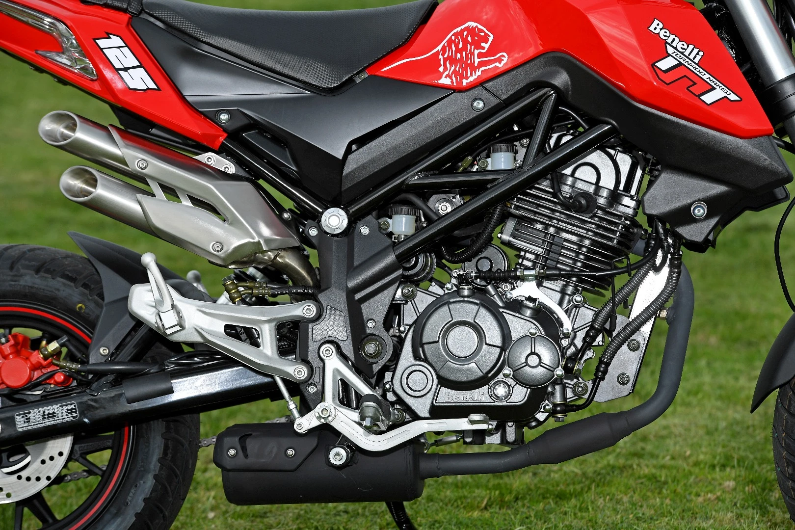 Benelli TnT125: 125cc single cylinder donk makes 11 horses. Stand back.