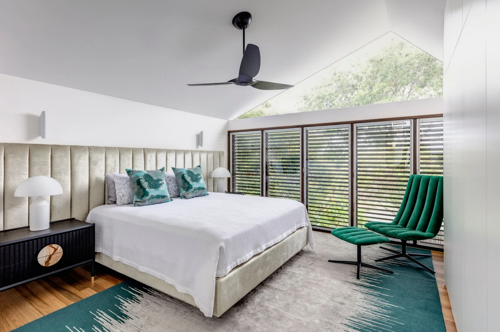 A look at a bedroom inside the Iron Maiden House