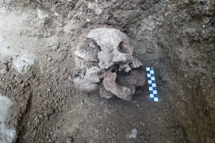 The researchers say that the stone was deliberately placed in the child's mouth between death and burial, a practice long thought to prevent zombies or vampires from rising and spreading disease