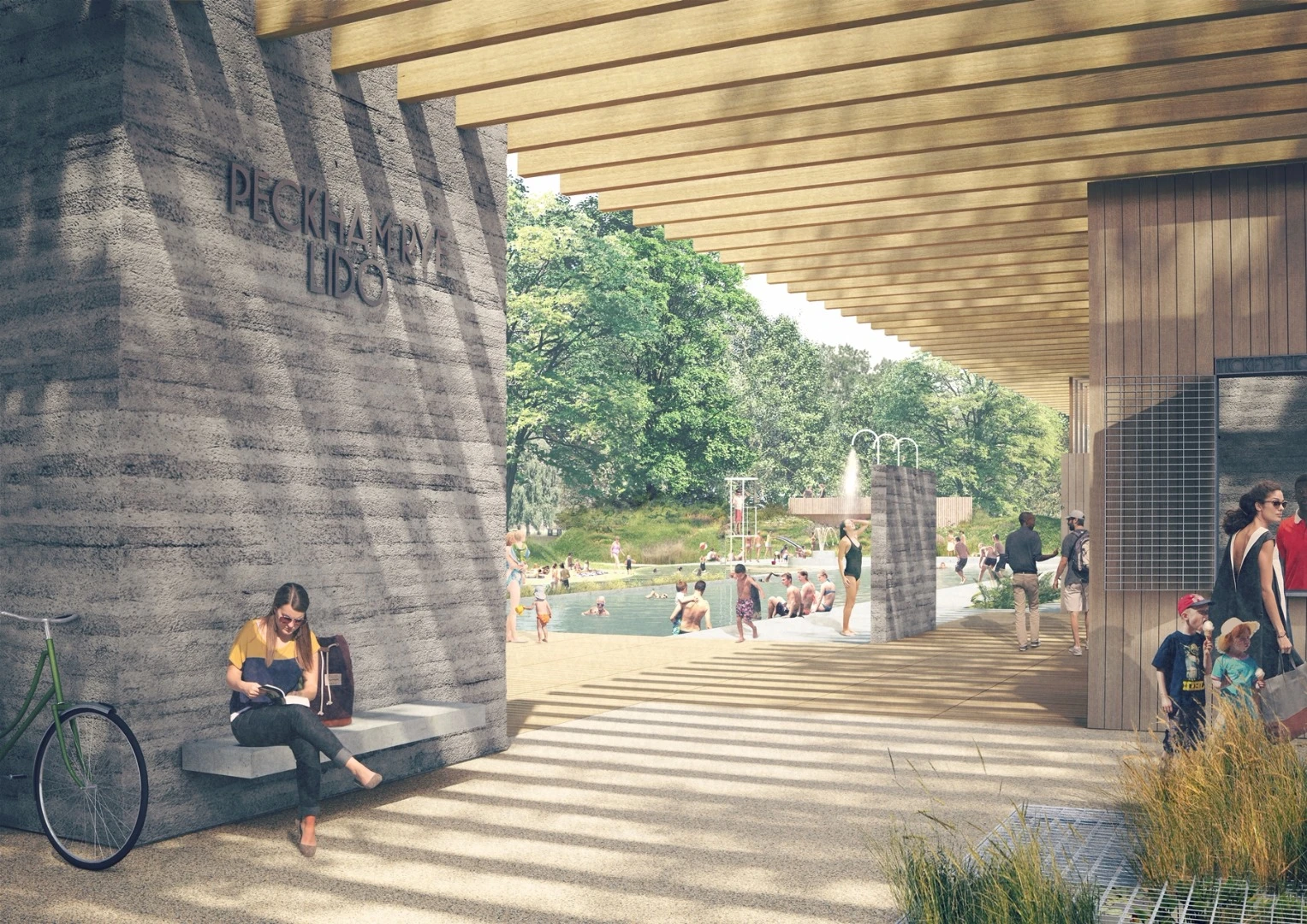 Peckham Rye Lido will have an Olympic-size heated pool and a separate natural pool with water possibly sourced from the subterranean River Peck