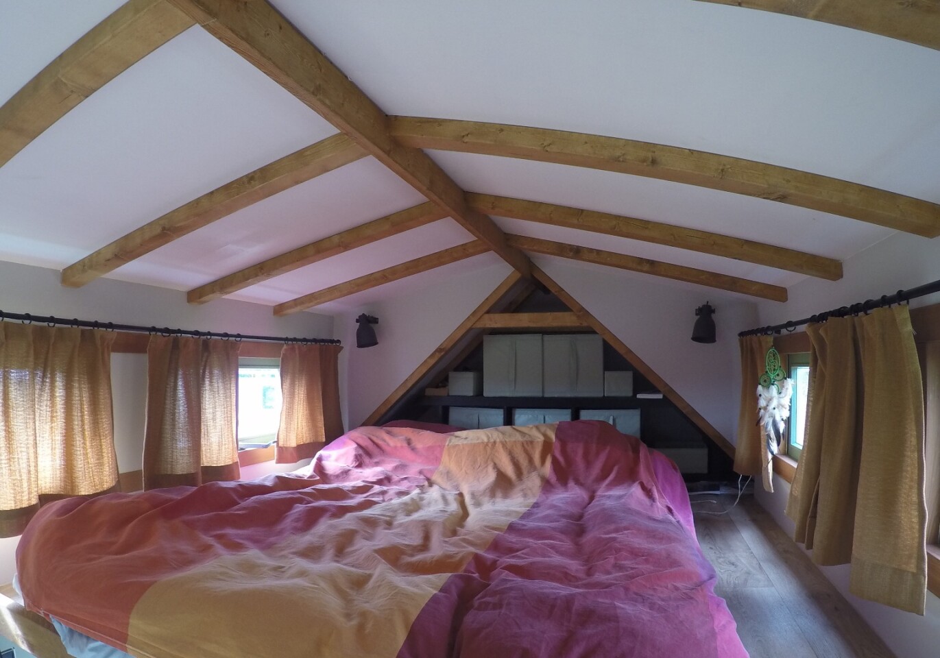 The upstairs sleeping area