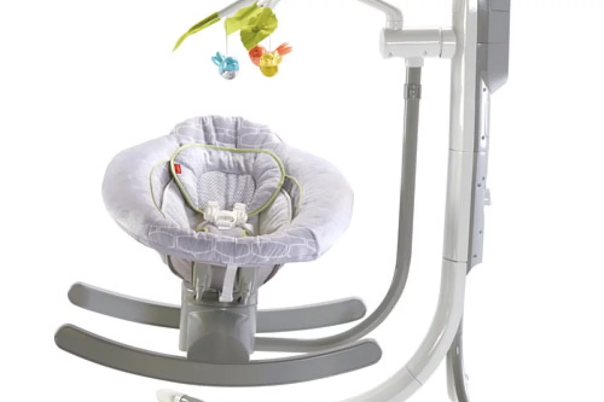 Fisher Price's Smart Connect Cradle ’n Swing is remotely-controlled via a smartphone app