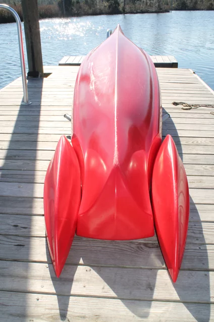 The underside of the XS-1