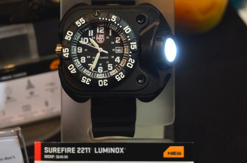 The 2211 Luminox has a 300-lumen flashlight